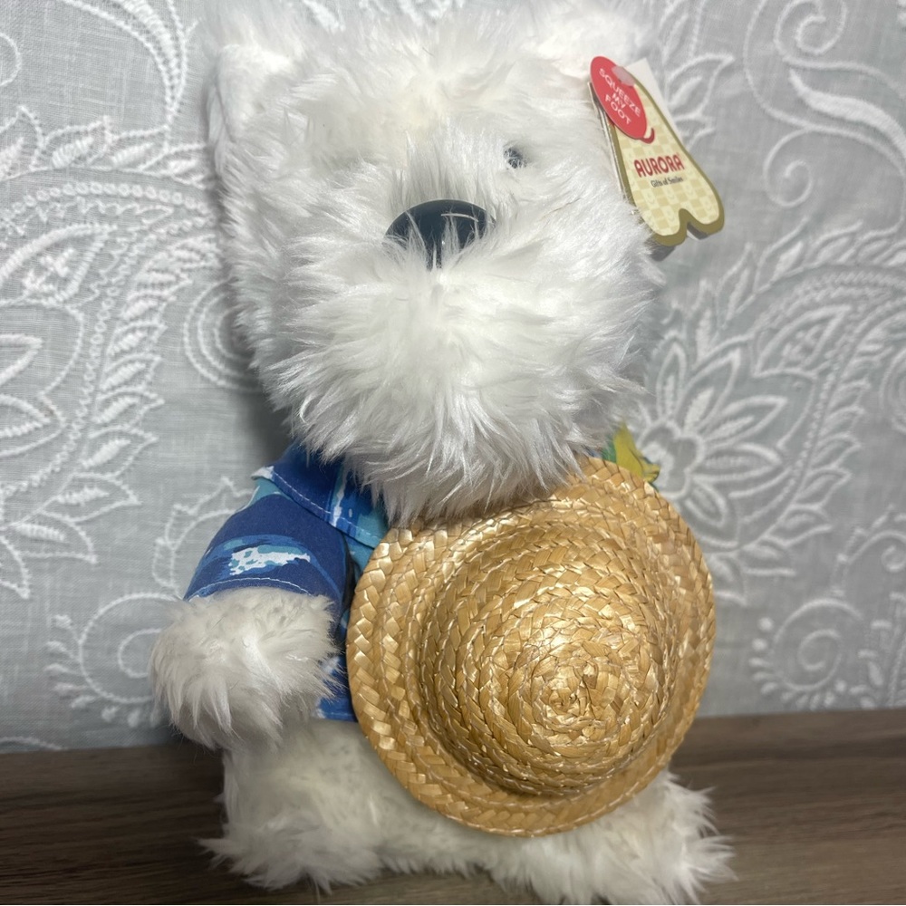 Singing Plush Do You Love Me The Contours White Dog Aurora Animated Vintage
